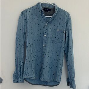 Paul Smith Blue Polka Dot Button Down Shirt